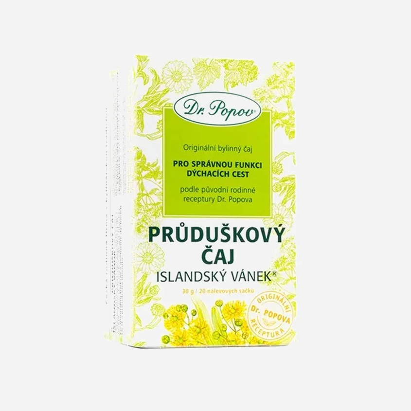 Dr.Popov Průduškový čaj Islandský vánek, porcovaný, 30 g